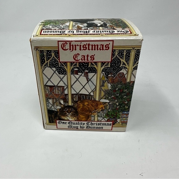 Christmas Cats Sue Scullard Tea Mug cup Dunoon Vintage Fine Stoneware England - Picture 6 of 6